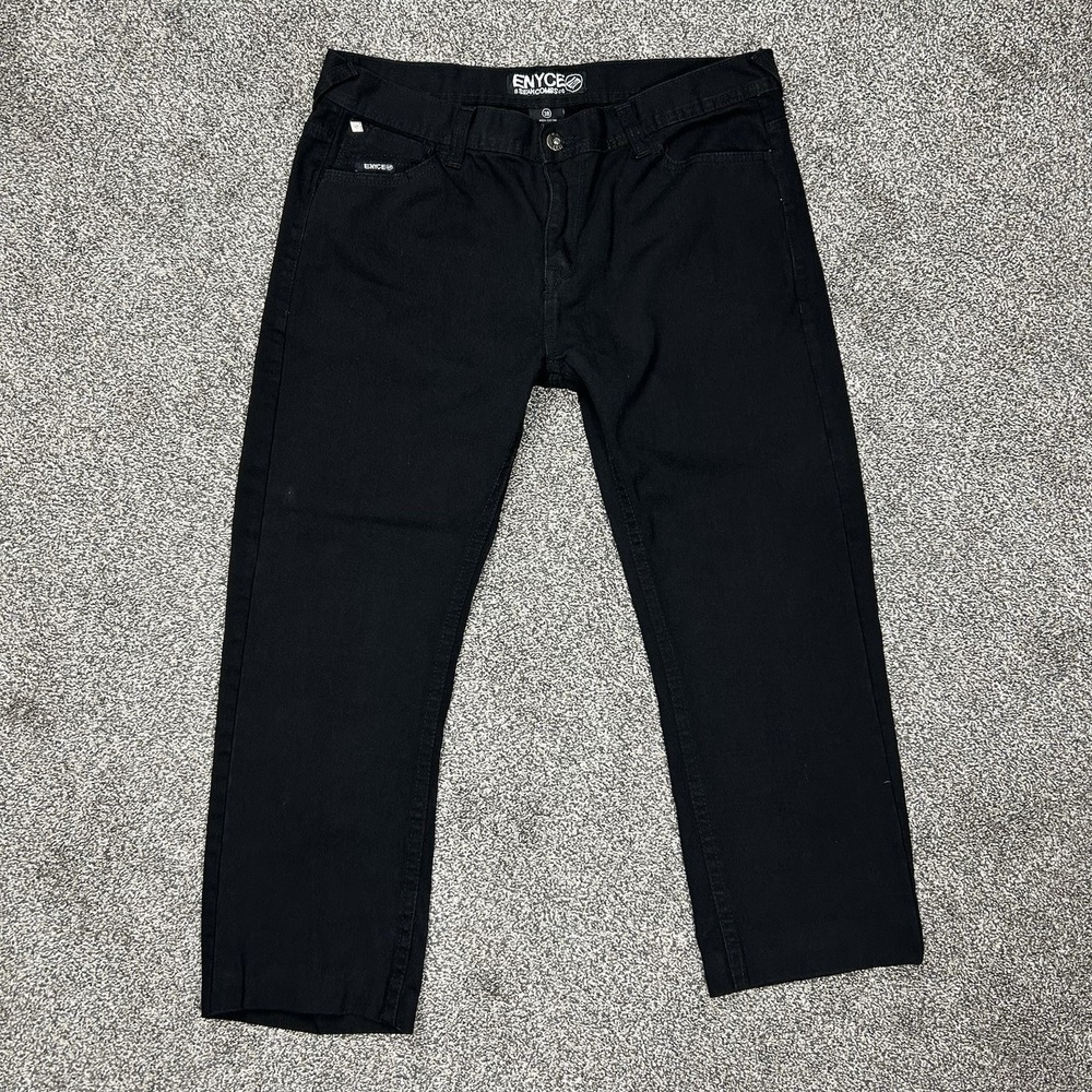 Enyce Black Denim Jeans Mens 38 Baggy Fit Y2K Streetwear Skater 5-Pocket